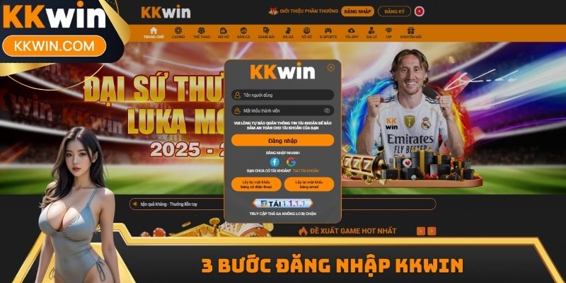 3 bước đăng nhập KKwin trên mobile và web